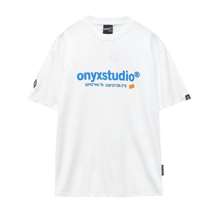 Áo thun form rộng nam nữ, màu Trắng Localbrand ONYX LOCATION OL02