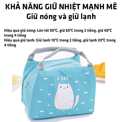 (Bán Buôn – Sỉ) Túi Giữ Nhiệt Nóng Lạnh Đựng Hộp Cơm, Thức Ăn, Bình Nước Cho Dân Văn Phòng Học Sinh Sinh Viên