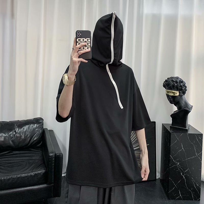 2021 Korean Fashion Short Sleeve Hoodie For Men