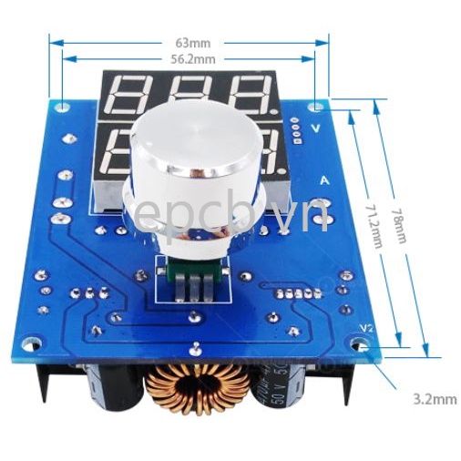 Mạch giảm áp 8A XL4016 có hiển thị XH-M403