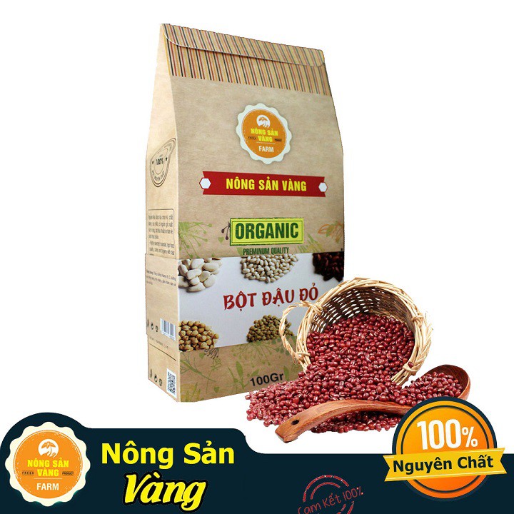 Bột Đậu Đỏ Nguyên Chất 100g Nông Sản Vàng - Hỗ trợ làm đẹp dưỡng da-detox | BigBuy360 - bigbuy360.vn