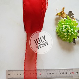 Ruy băng voan viền bèo 4 cm