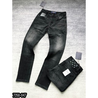 [Giá Sập Sàn] Quần Bò Nam Pha Túi Họa Tiết, Dáng Côn Màu Đen Mài Dễ Phối Đồ LV230_Quần Jean Nam