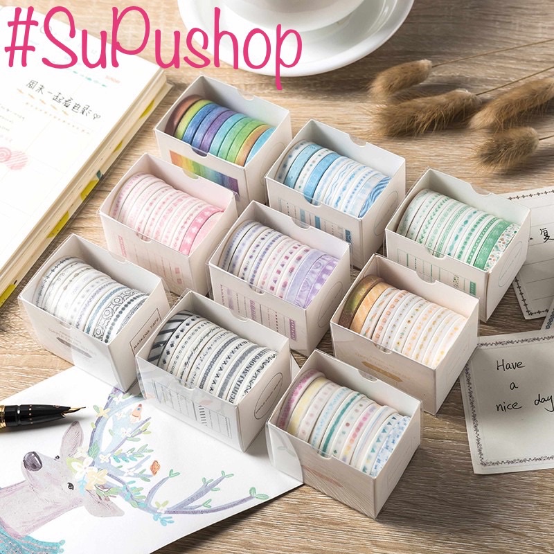 🧸🧸 Washi tap hộp 10 cuộn🧸🧸