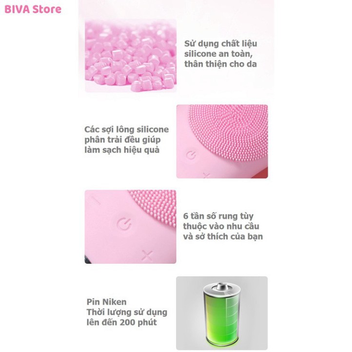 Máy Rửa Mặt Chính Hãng SONIC FACIAL CLEANSING STANDARD, Máy Rửa Mặt Bằng Sóng Âm