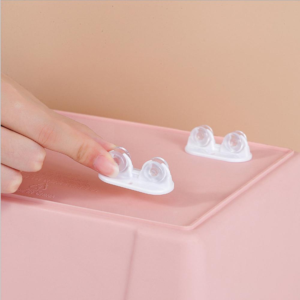 ♫DAPHNE♫ 4PCS Hardware Furniture Pulley Directional Trash Can Wheels Storage Box Casters Universal Home Improvement Self-Adhesive Bottom No Scratches/Multicolor