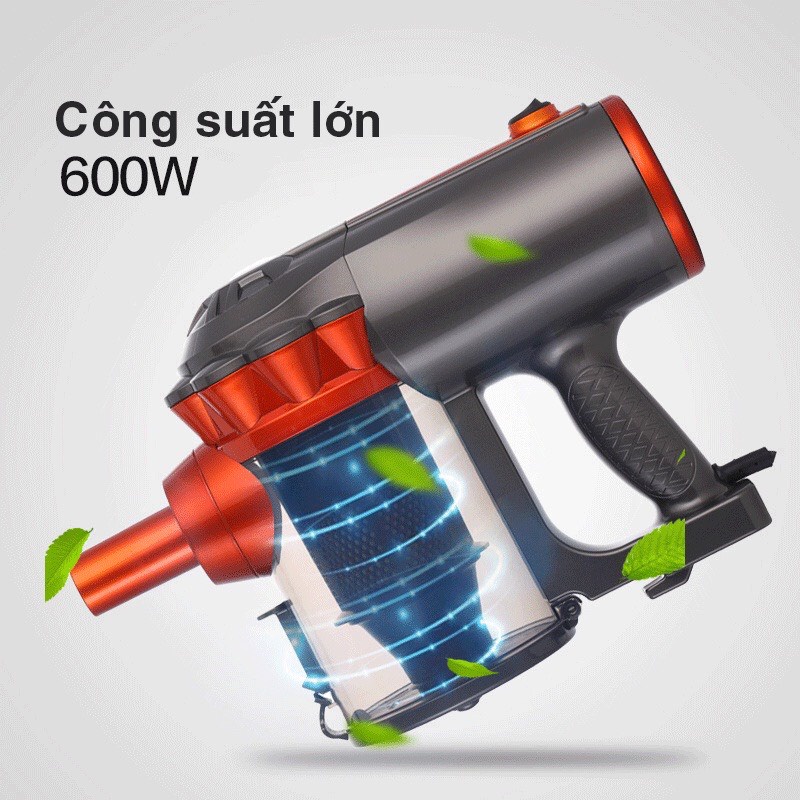 Máy hút bụi cầm tay GREEN HOME công suất 600W lực hút khỏe CAM KẾT BẢO HÀNH 12 THÁNG