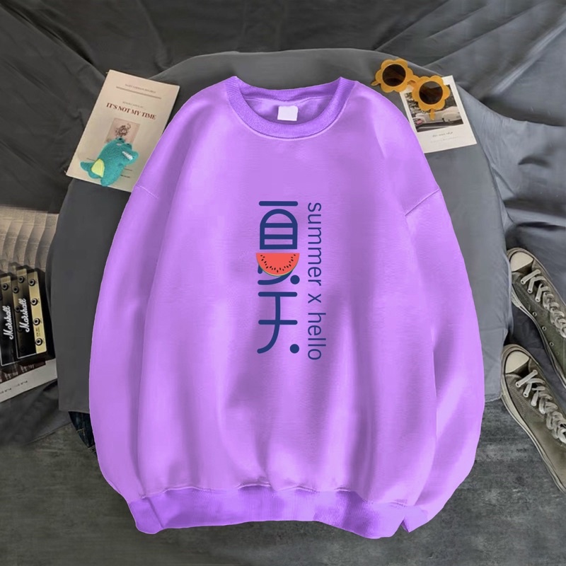ÁO SWEATER NỈ SUMMER X HELLO NỈ BÔNG MỀM MỊN THỜI TRANG BB HOODIE