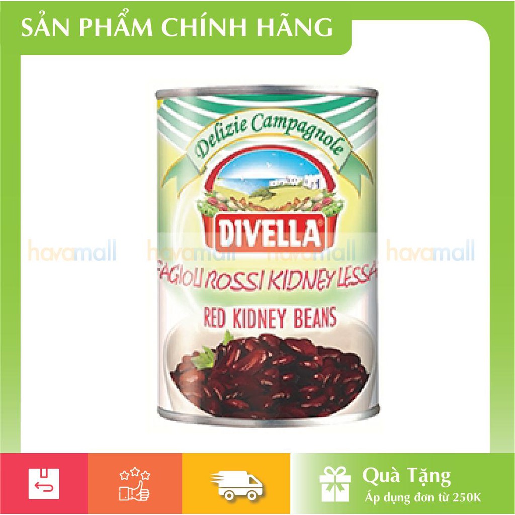 [Hàng nhập khẩu] Đậu đỏ đóng hộp Red Kidney Fagioli Divella 400gr