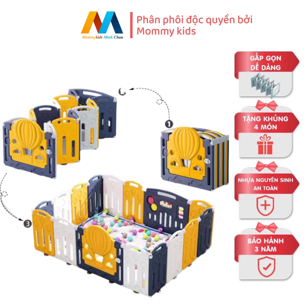 Quây cũi nhựa LUCKMAN MẪU Kinh Khí Cầu Giúp bé có một không gian riêng để vui chơi, phát triển trí tưởng tượng của mình