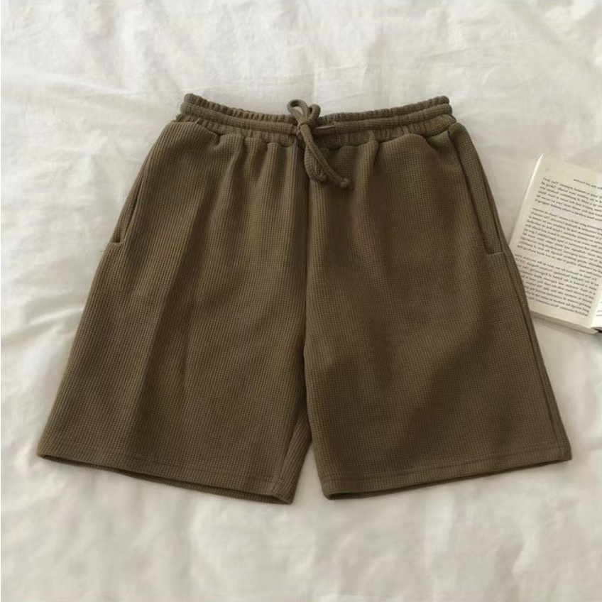 Xiaozhainv Quần Short Lưng Cao Ống Rộng Phong Cách Hàn Quốc Thời Trang Cho Nữ