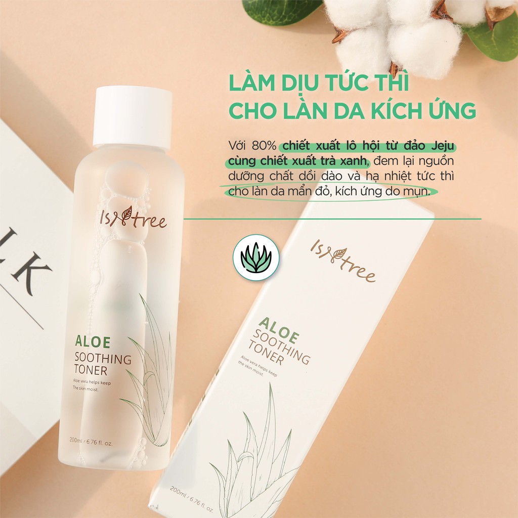 Toner làm dịu ISNTREE ALOE SOOTHING TONER