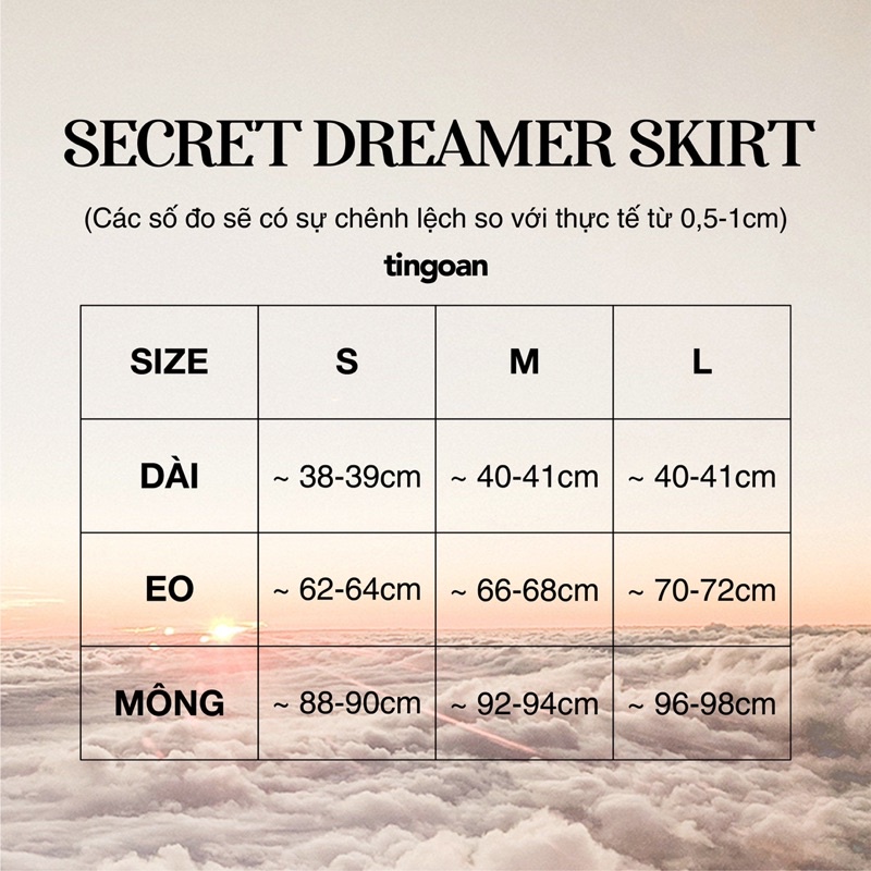 TINGOAN - Chân váy set tweed tua rua TRẮNG tingoan SECRET DREAMER SKIRT/WH