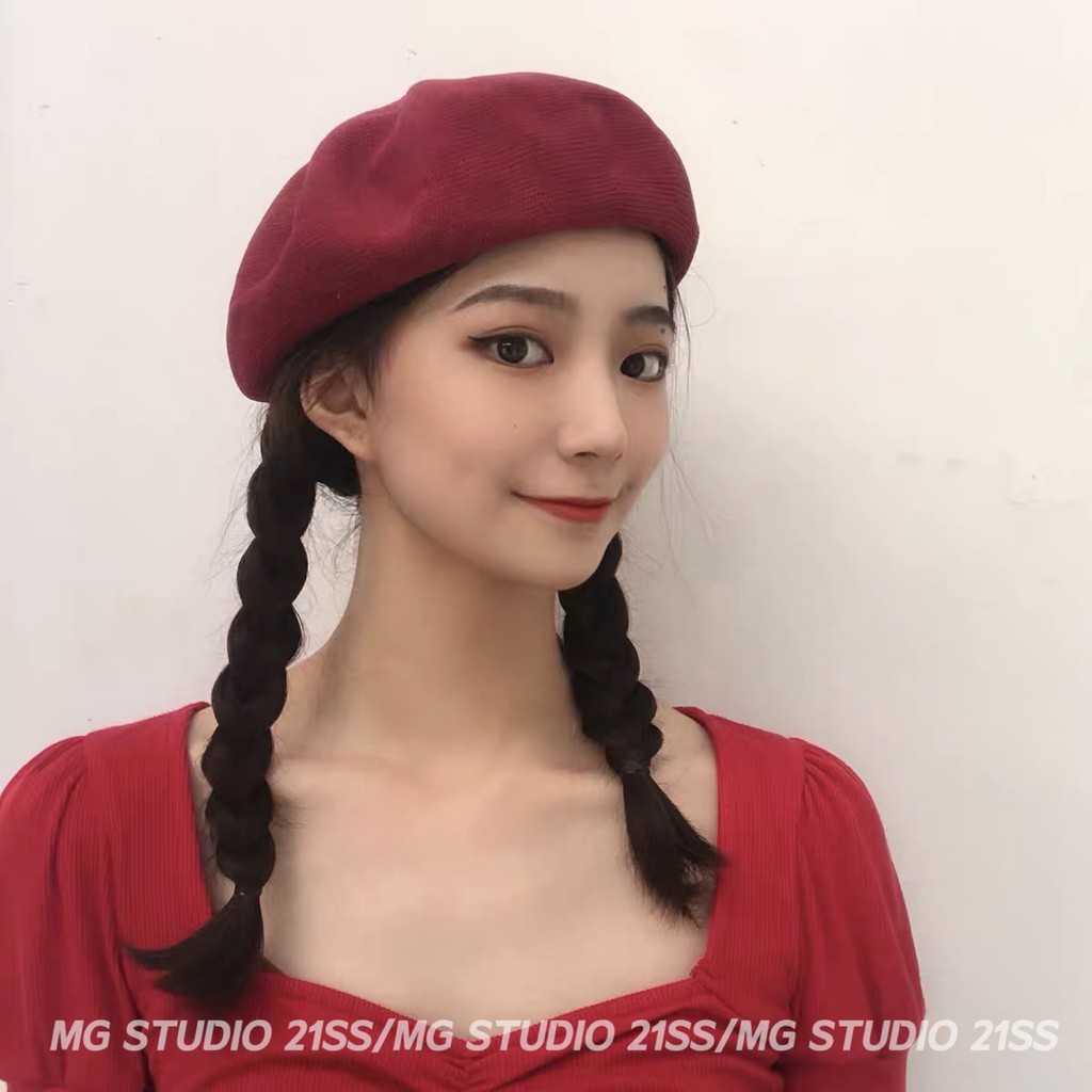 Mũ Dáng Beret MG STUDIO Có 14 Màu Tùy Chọn Dành Cho Mùa Hè