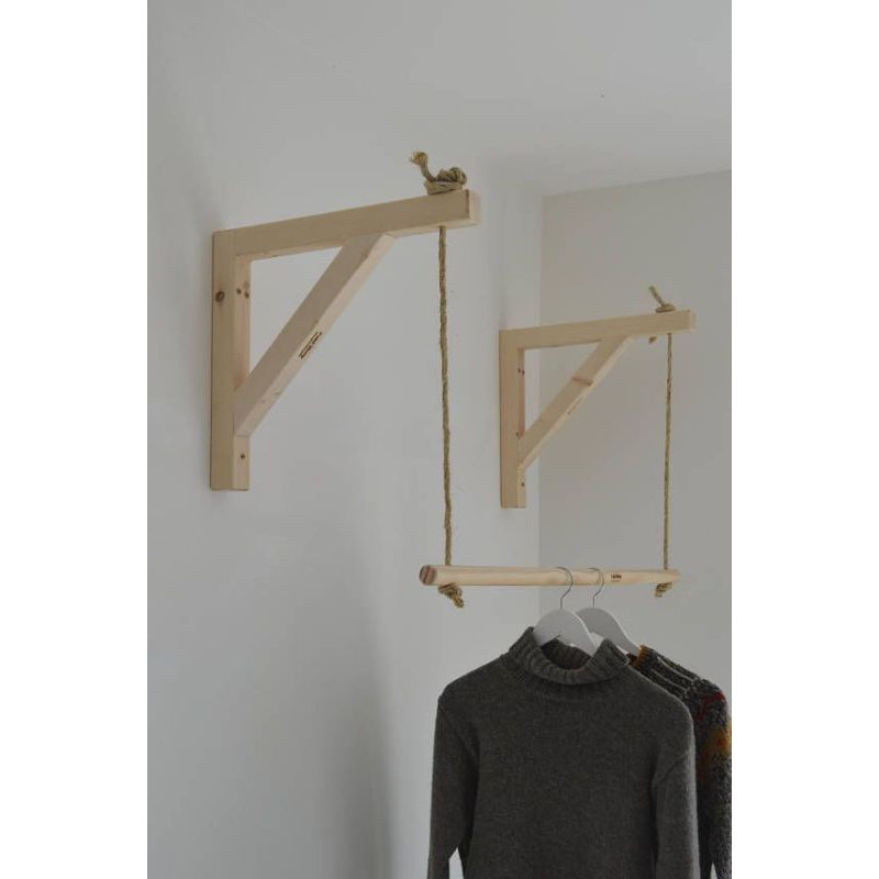 Thanh gỗ tròn ❤️FREESHIP❤️ làm thang dây thang gỗ giá treo khăn mũ quần áo