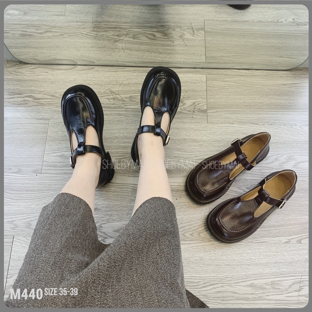 Giày búp bê nữ lolita cá tính 2 màu M440 SHOEBYMAI