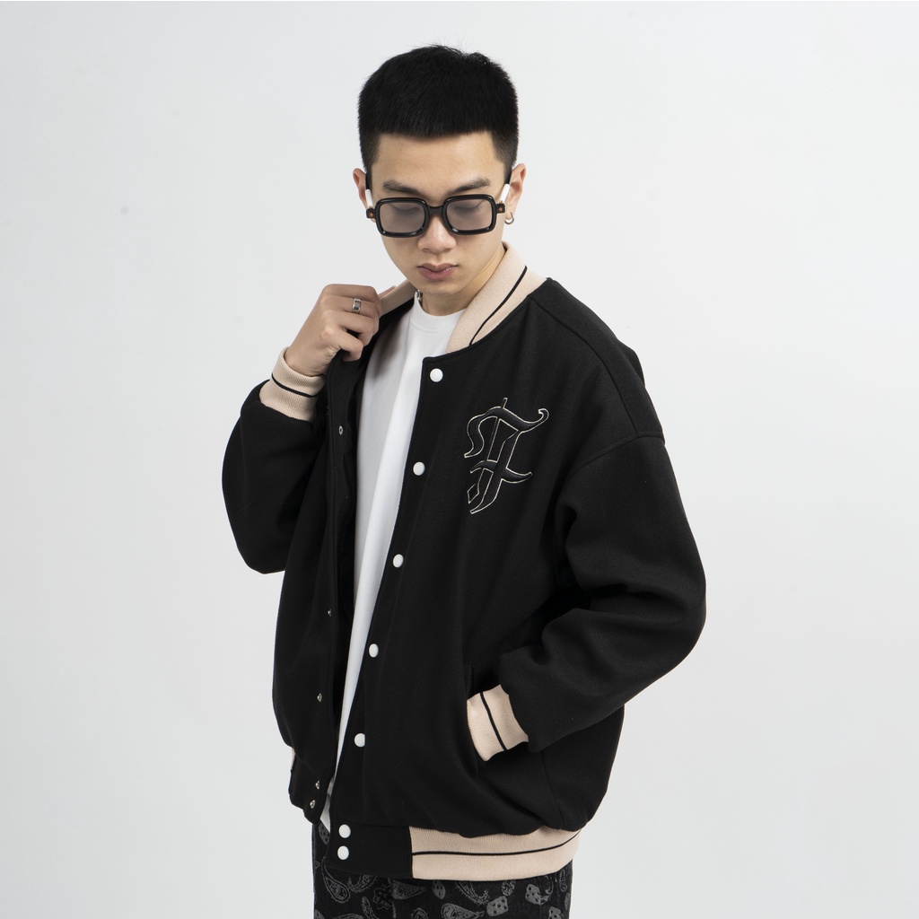 Áo Khoác Bomber Varsity Dạ N7 Newseven Gothic jacket bóng chày basic nam nữ form rộng Local Brand V02