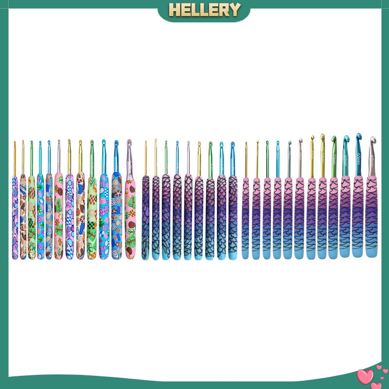 Bộ Kim Móc Len Thủ Công Nhiều Màu Sắc Kích Thước 2.25-6.5mm