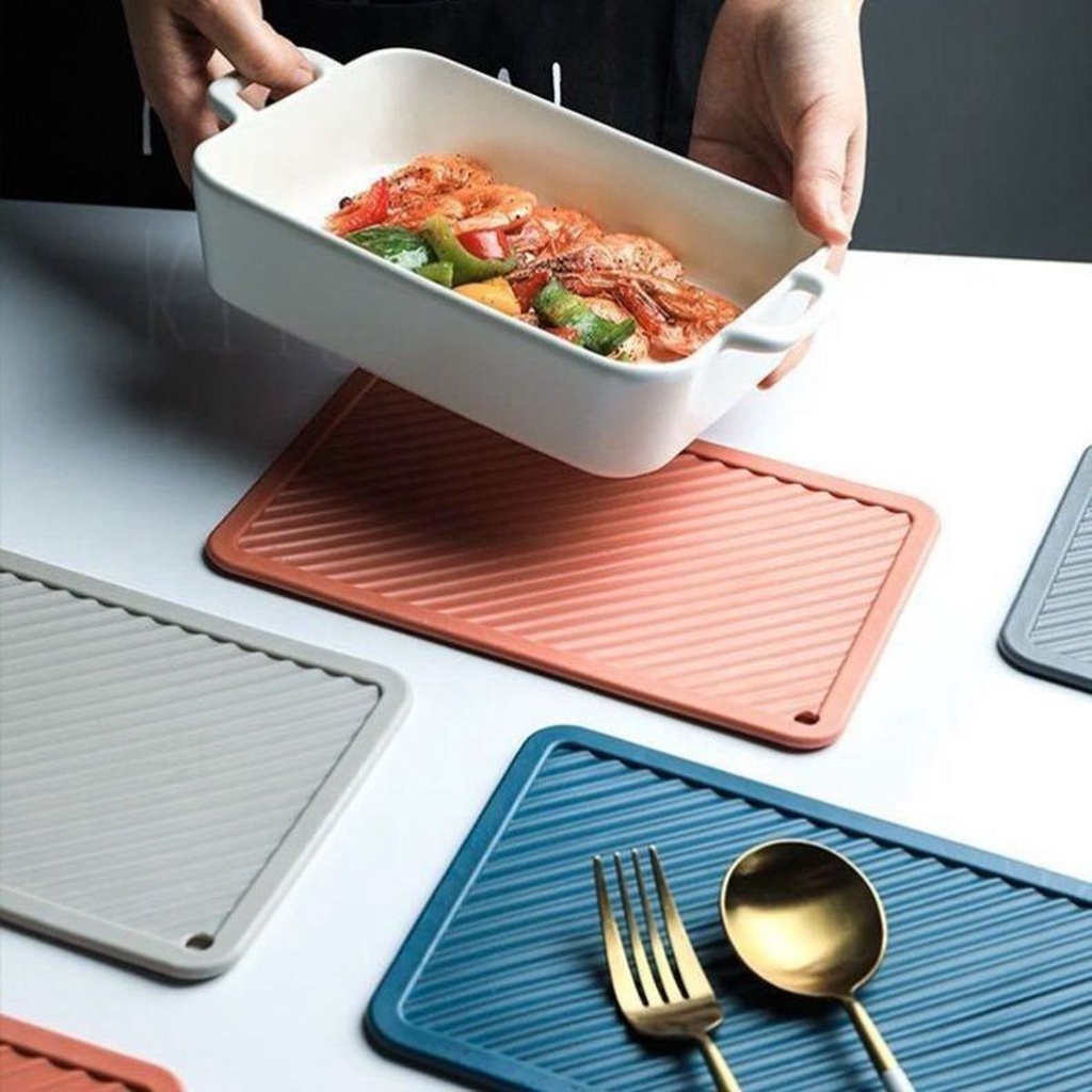 Epoch Tấm Lót Bàn Ăn Hình Vuông / Tròn / Chữ Nhật / Hình Lục Giác Nhiều Màu Chống Trượt Hiện Đại