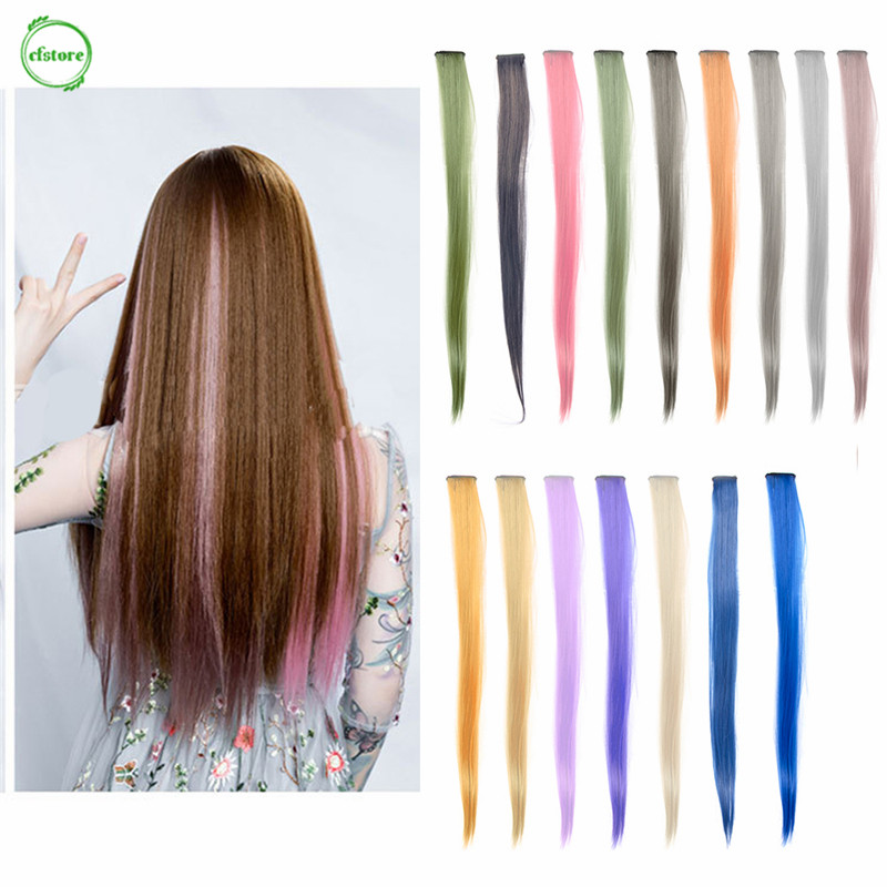 (Hàng Mới Về) Tóc Giả Nhuộm Màu Cá Tính Thời Trang