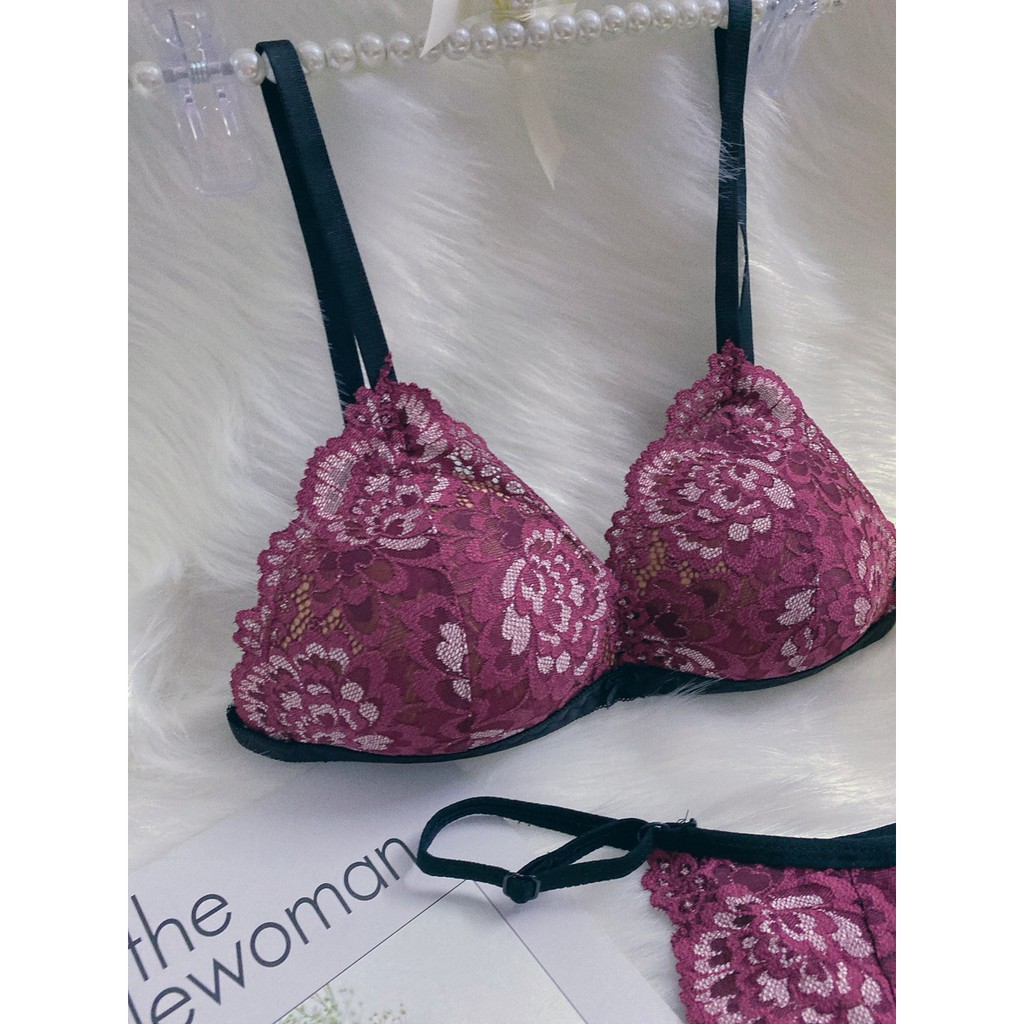 [SET BRA KÈM CHÍP ][MÚT MỎNG ] Áo ngực nữ dạng ren quyến rũ - Kellywang