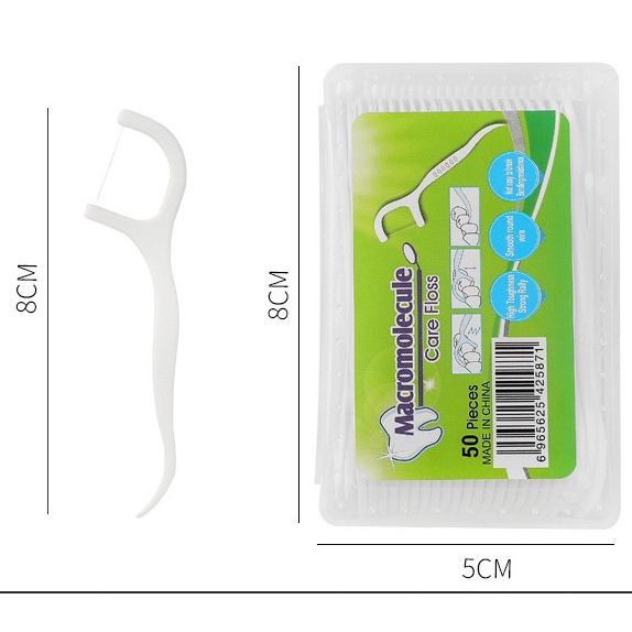 Hộp 50 chỉ nha khoa, tăm nha khoa vệ sinh răng miệng