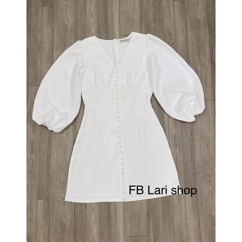 Đầm dự tiệc tay phồng dáng xoè che khuyết điểm tốt đi tiệc đi chơi màu trắng | BigBuy360 - bigbuy360.vn