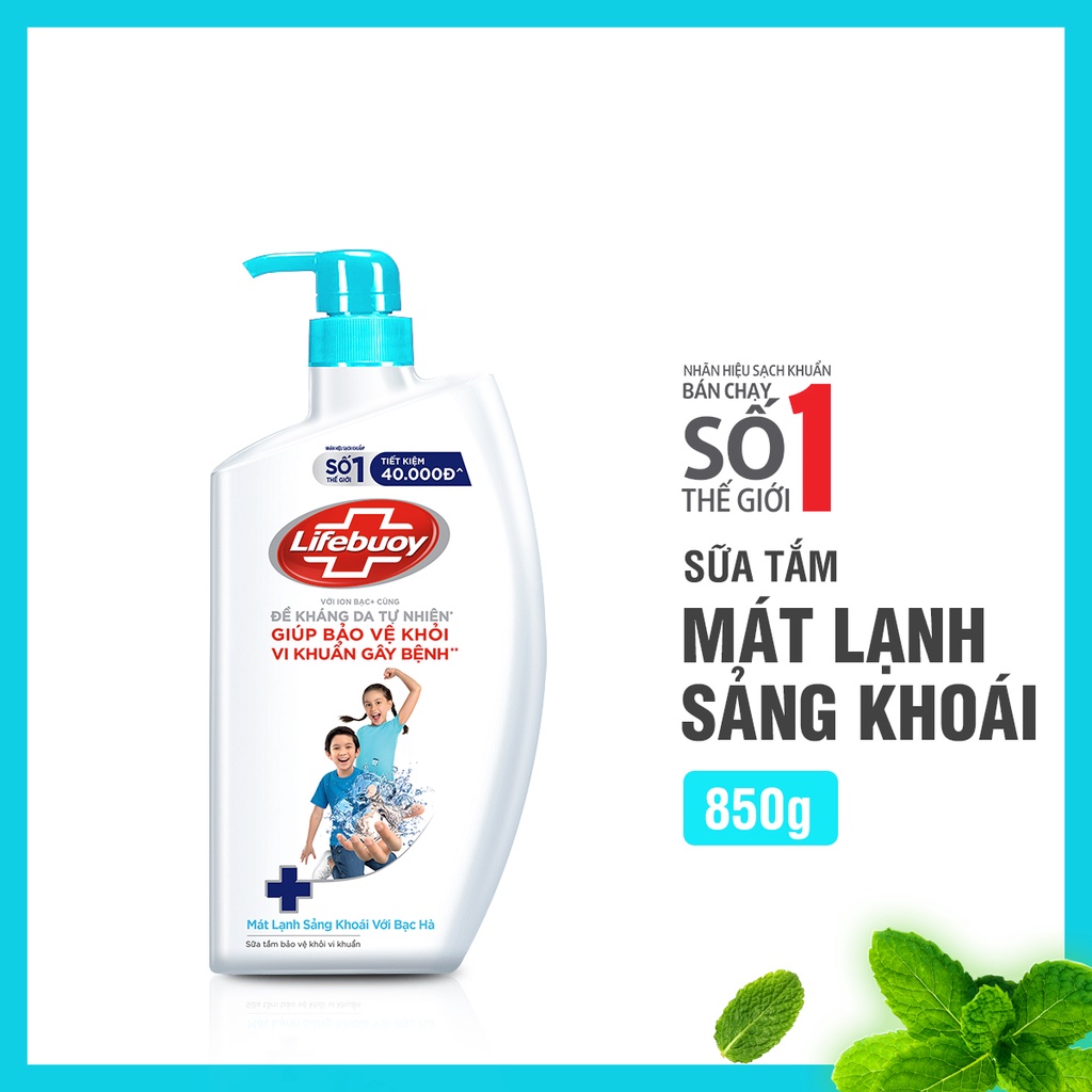 Sữa Tắm Lifebuoy Ion Bạc Chăm Sóc Da 1kg/Túi 800g
