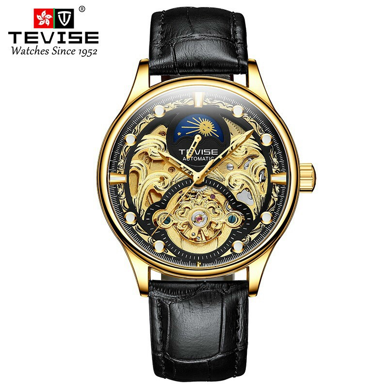 [Chính hãng] Đồng hồ cơ nam TEVISE-T820 cơ lộ máy automatic, khung từ thép không gỉ bên bỉ với thời gian