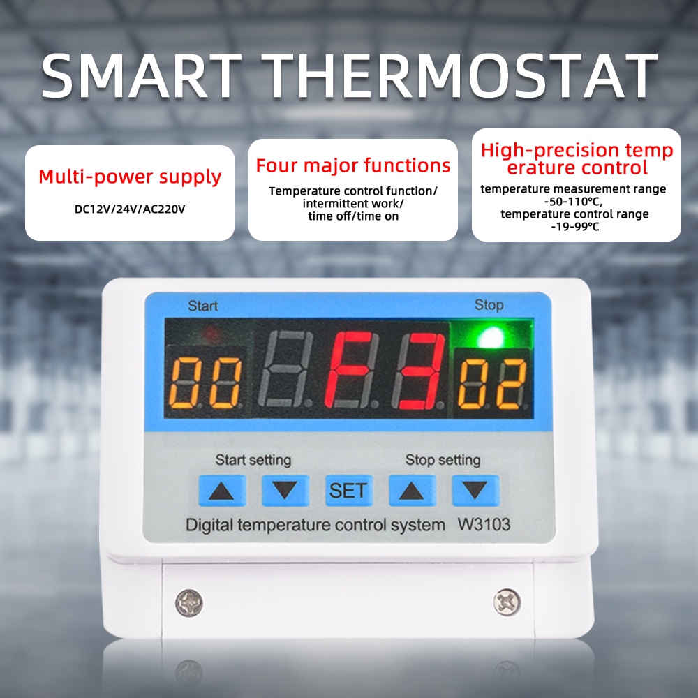 Bộ điều khiển nhiệt độ kỹ thuật số DIYMORE w3103 công suất cao 30a 12v / 24v / 220v