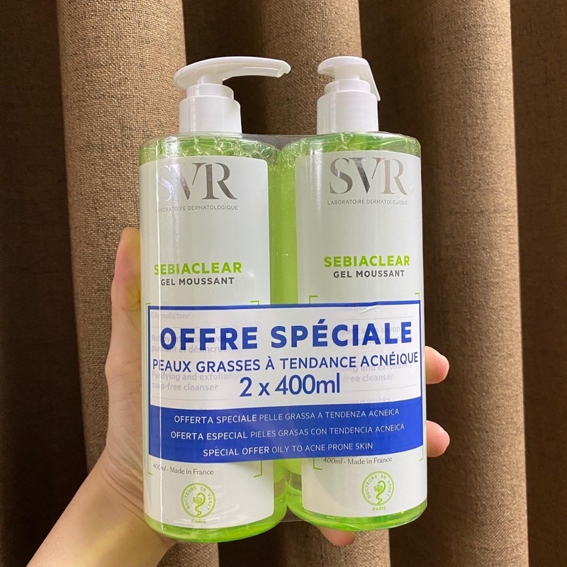 Sữa Rửa Mặt S.V.R Sebiaclear Gel Moussant 400ml