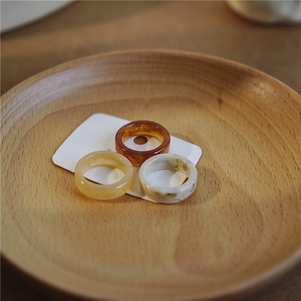 Nhẫn Nhựa Acrylic Phong Cách Vintage Thời Trang Dành Cho Nữ