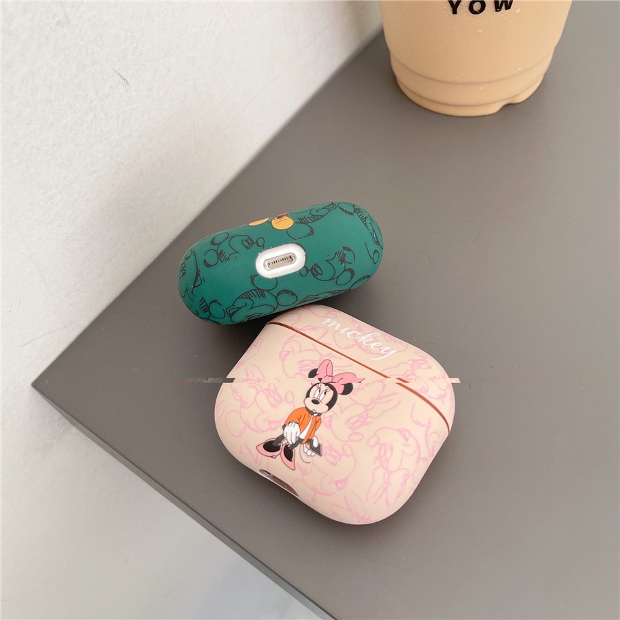 Vỏ Bảo Vệ Hộp Sạc Tai Nghe AirPods Pro2 AirPods Pro AirPods 3 gen3 AirPods 2 Hình Chuột Mickey Mouse & Minnie Mouse Dễ Thương Ốp