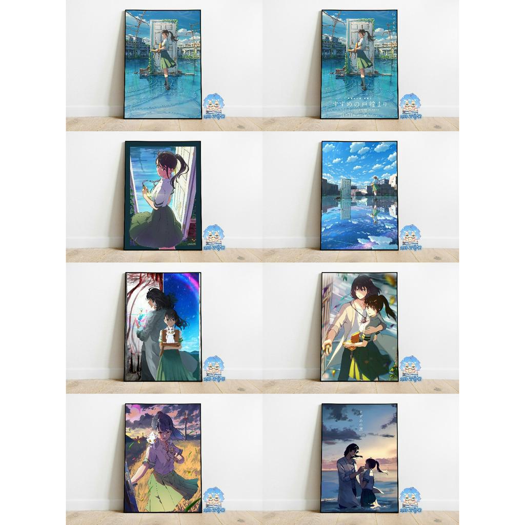 TRANH POSTER A3 Anime Manga Khóa chặt cửa nào Suzume Suzume no Tojimari CHẤT LIỆU GIẤY CAO CẤP - 2D Tộc Shop