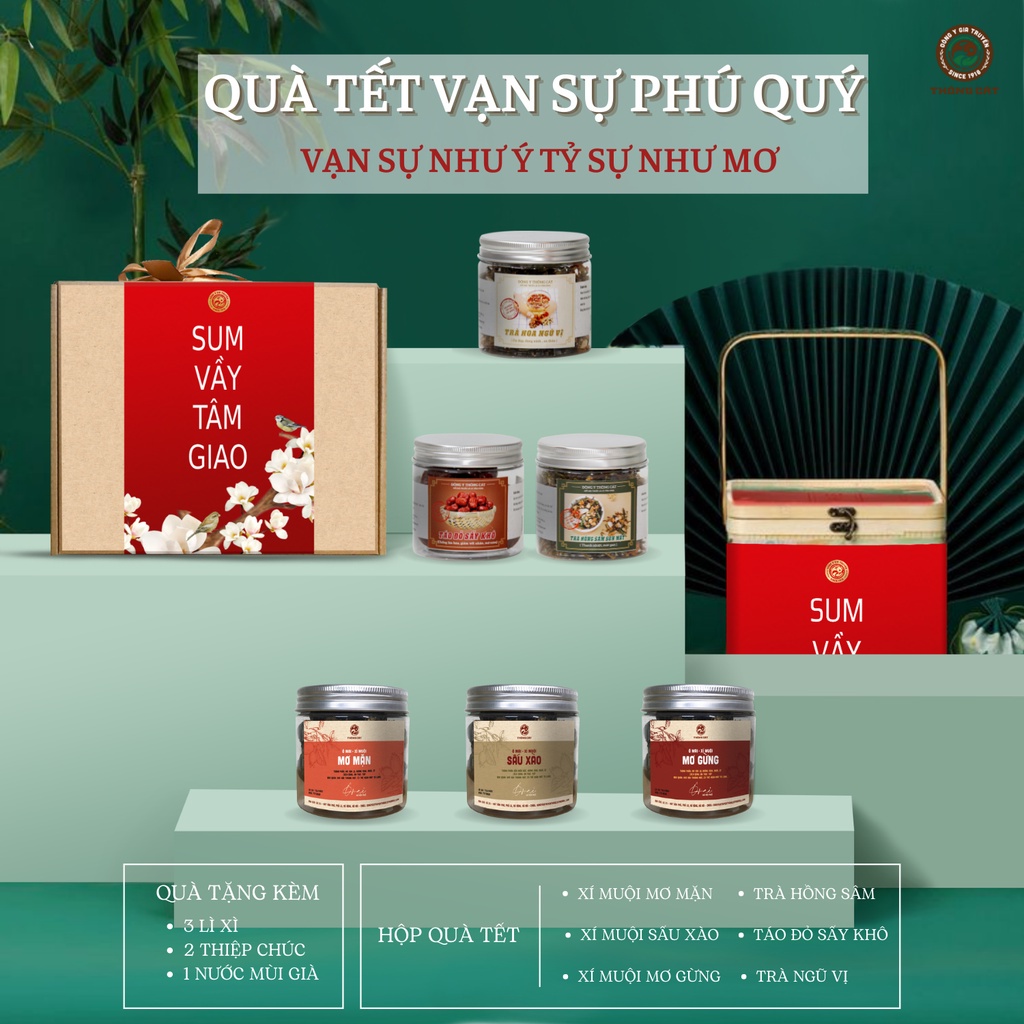 Bộ Quà Tết Cao Cấp Vạn Sự Phú Quý - Set Quà Tết 6 Món Tặng Doanh Nghiệp, Gia Đình, Người Thân