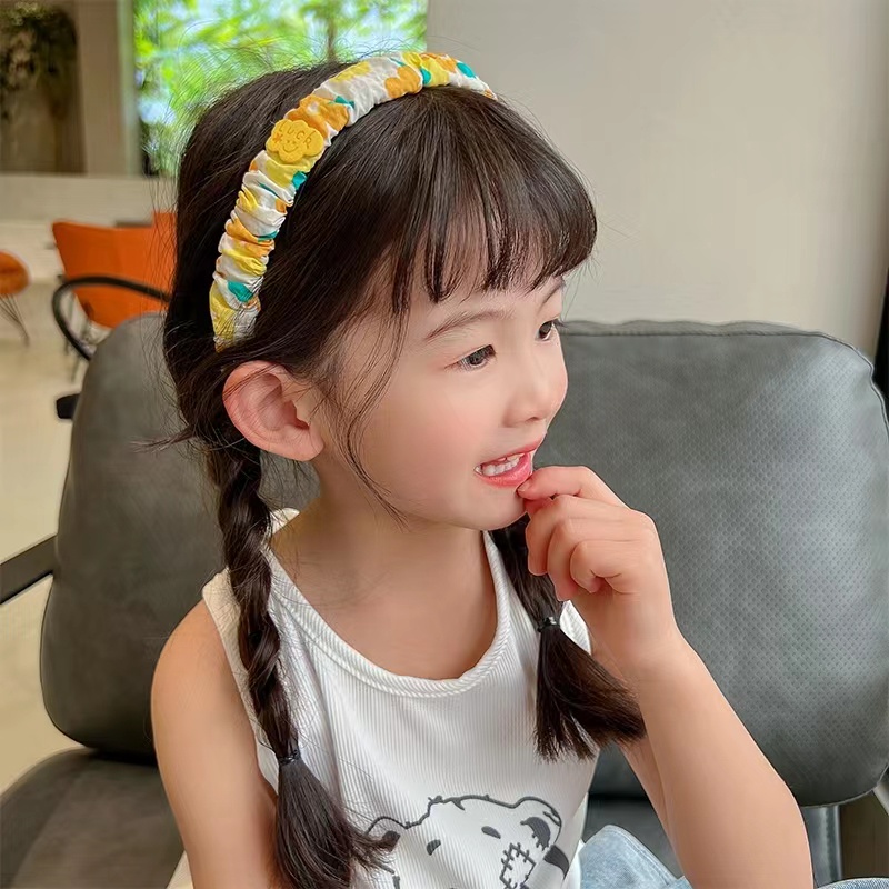 Băng Đô Cài Tóc Vải In Hoa Kiểu Hàn Quốc Dễ Thương Thời Trang Cho Bạn Gái