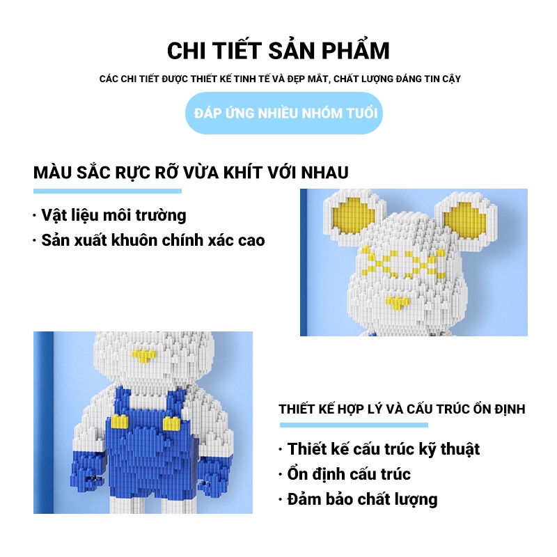 Tandem Bộ Đồ Chơi Lắp Ráp Hình Chú Gấu Bạo Lực Không Gian