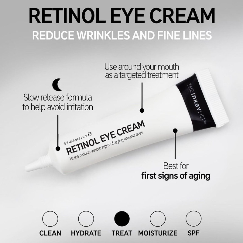 Kem mắt chống lão hóa The INKEY List Retinol Eye Cream: