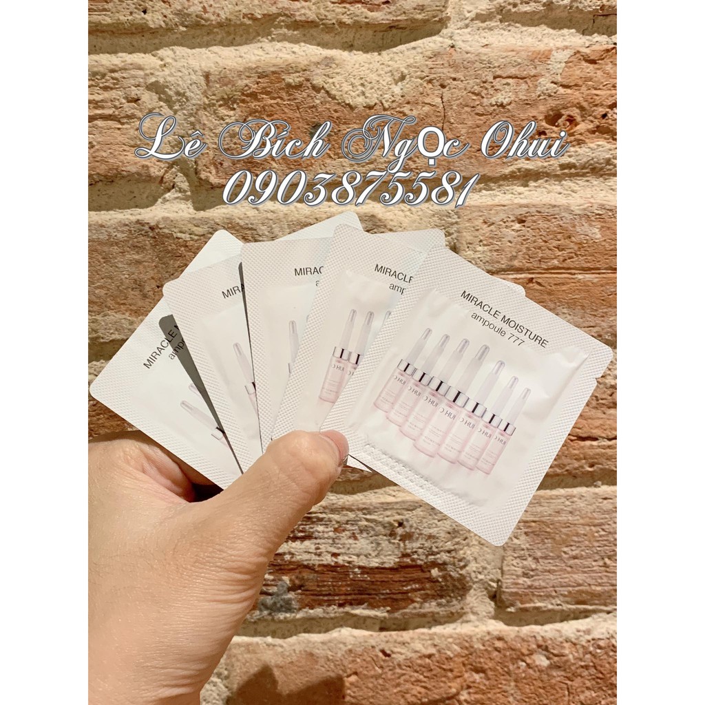1 Gói huyết thanh 777 Ohui, Dưỡng Ẩm, Dưỡng Trắng Và Căng Bóng Da - Miracle Moisture Ampoule Ohui 777 1ml