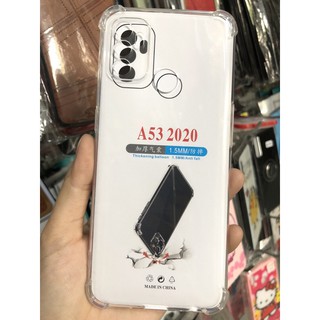 Oppo A18 A38 AA52 A72 A92 A53 2020 A54 A55 4G A57 A58 A78 A98 Ốp lưng nhựa trong suốt 4 cạnh chống sốc cao cấp