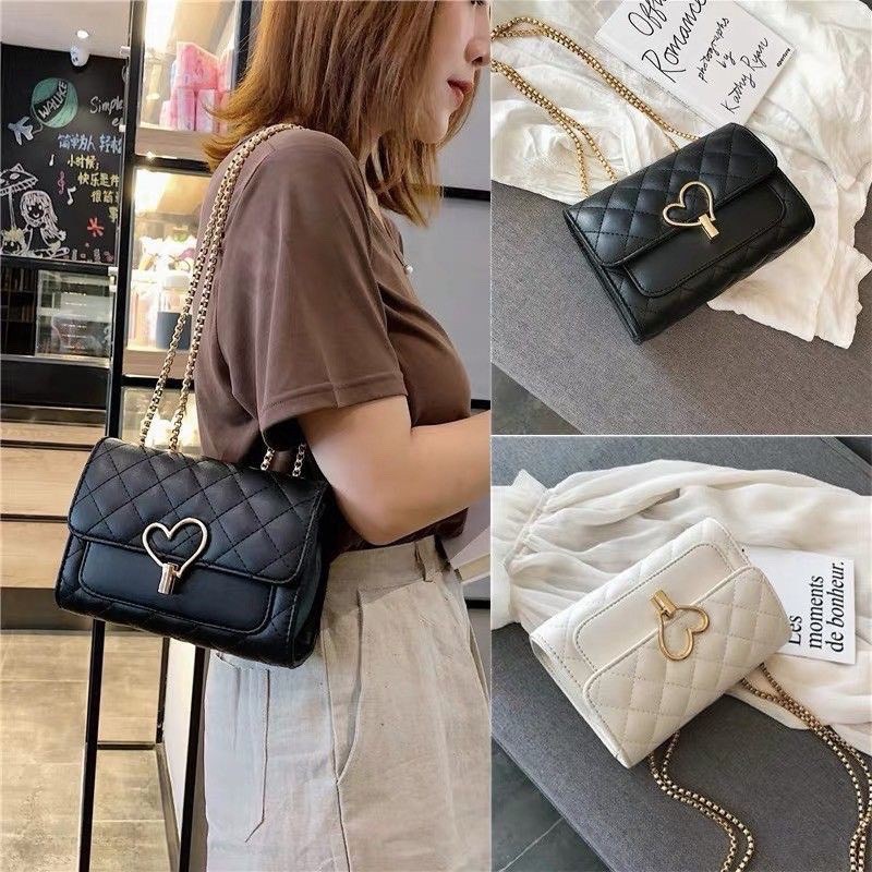 Túi xách nữ 👜Sang Trọng👜 túi đeo chéo nữ 3 ngăn phong cách trẻ trung nữ tính kết hợp dây xích đồng sang trọng chắc chắn