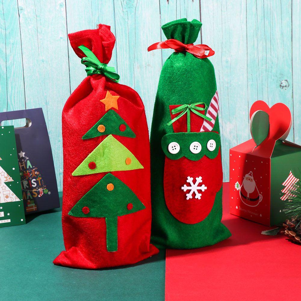 WATTLE Túi Bọc Chai Rượu Hoạ Tiết Giáng Sinh Dễ Thương