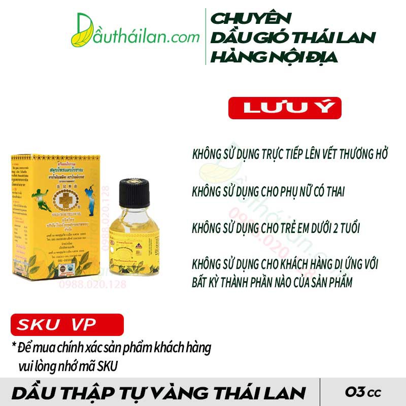 Dầu thập tự vàng Thái Lan (GOLD CROSS yellow oil)