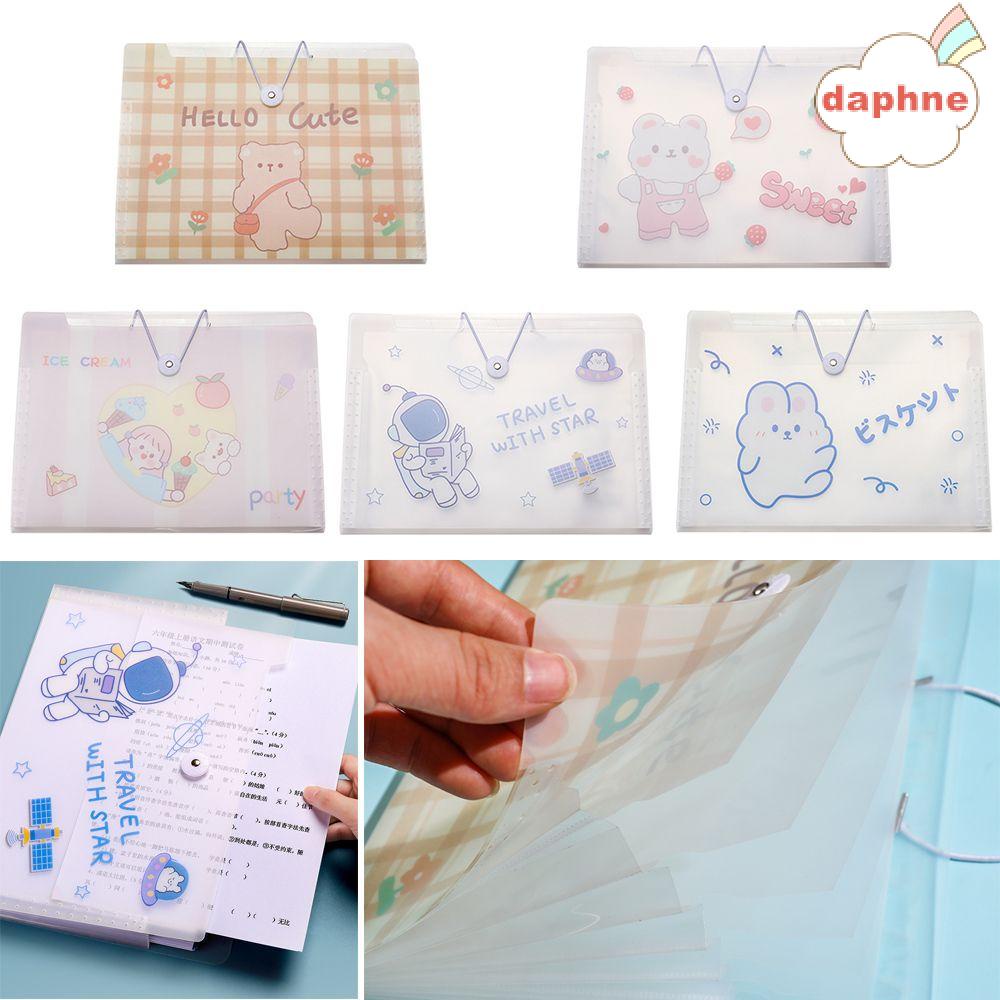DAPHNE Fashion File Folder School Paper Organizer Document Bag Storage Pockets Multilayer Expanding Office Supplies File Classify Filing Box