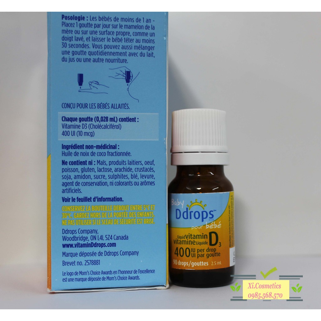 Baby Ddrops Vitamin D3 ddrop cho bé 90 giọt