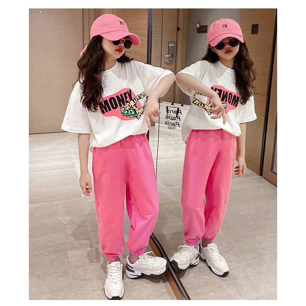 Set bộ quần áo trẻ em dành cho bé gái 18-45kg mẫu "MONEY". MA57.