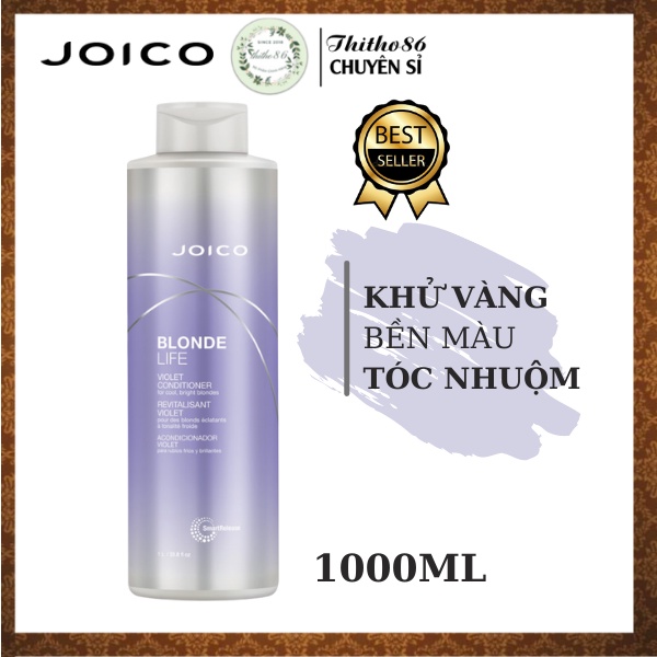 Dầu Gội Xả Tím Khử Sắc Tố Vàng JOICO Blonde Life Violet 1000ML