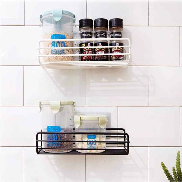 Giỏ Lưới Sắt Màu Trắng Treo Tường Phòng Tắm GT03