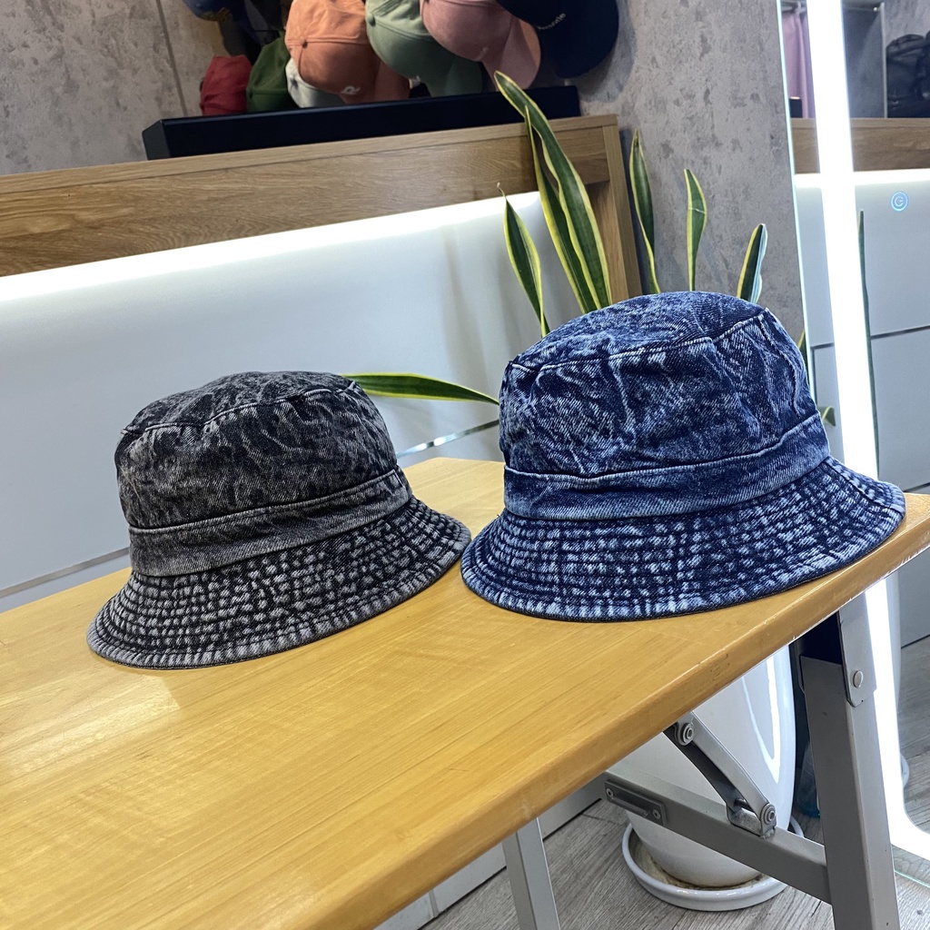 Mũ Bucket Hat Bò Denim Jeans Basic Tông Mầu Loang Mới - Mã Số: MBK04082
