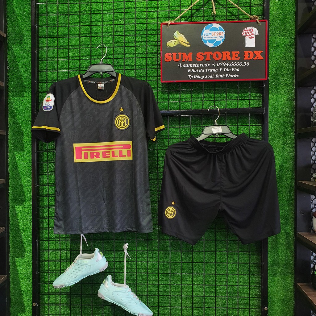 Inter Milan Đen 2019 - Áo Đá Banh Thun Lạnh Cao Cấp